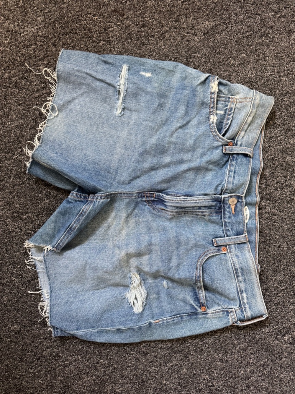Old Navy Light Blue Distressed Denim Jean Shorts